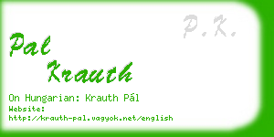 pal krauth business card